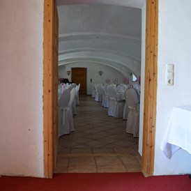 Hochzeit: Zugang vom Vorraum zum Gewölbe - Gwölb im Niedermairgut