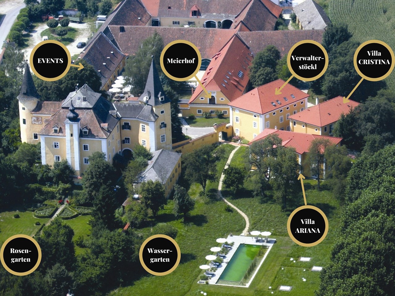 Schloss Mühldorf Angaben zu den Festsälen Schlossanlage