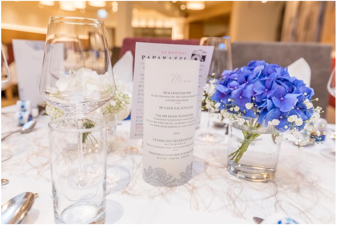 Hochzeit: Die Tische können individuell dekoriert werden - Hotel Gasthof Flatscher