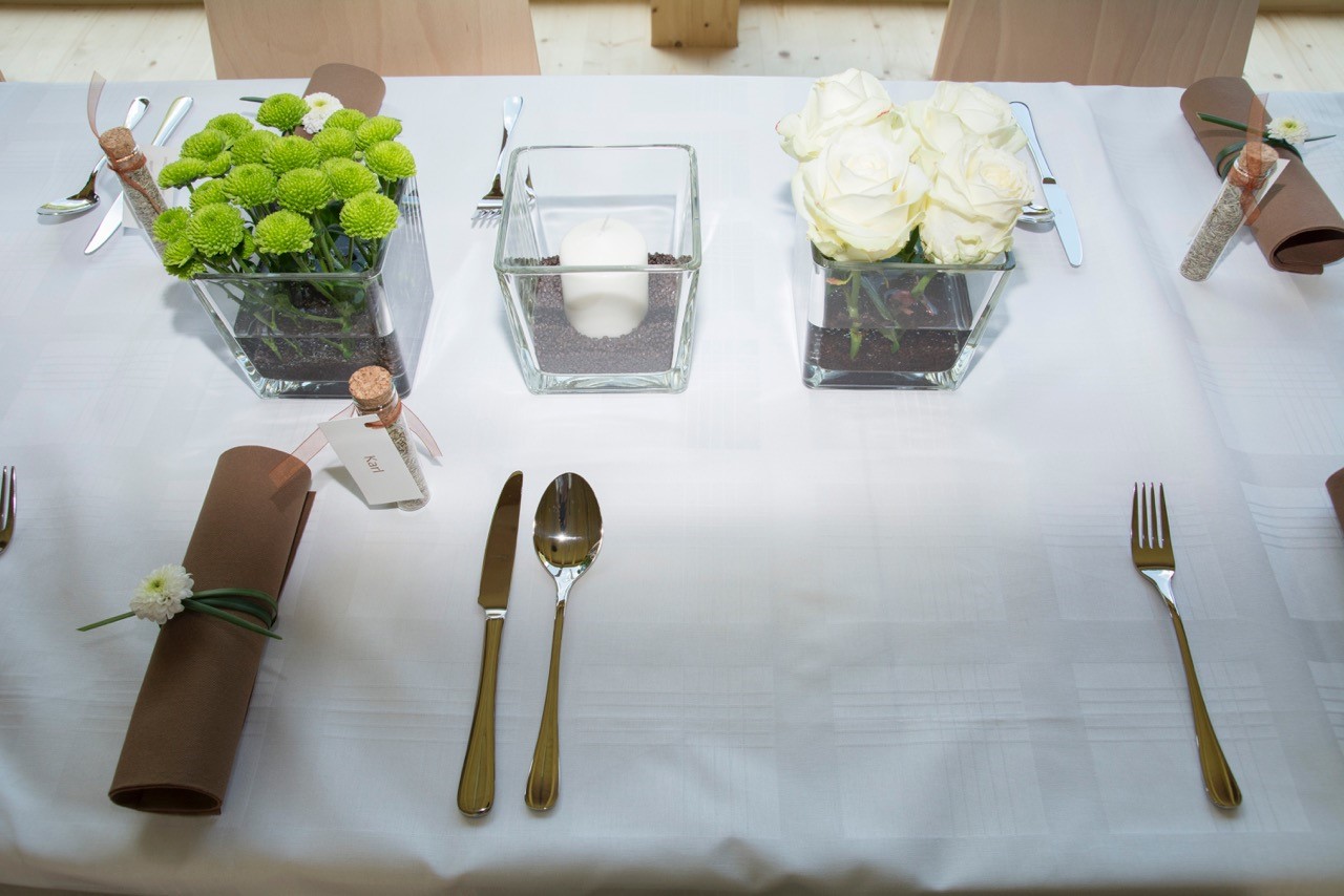 Hochzeitslocation: Tafelgedeck  - Green Belt Center 