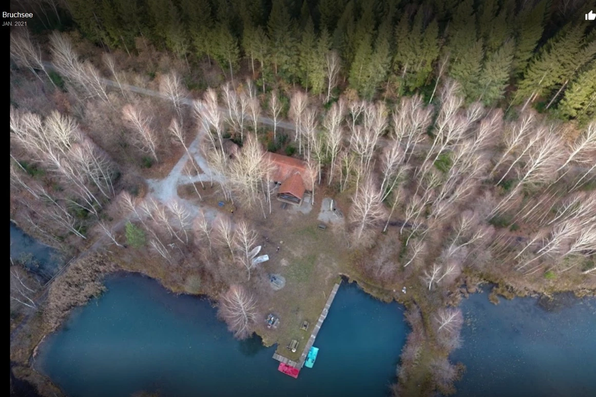 Hochzeitslocation: Drohnebild Areal Herbst - Verwunschener See südlich von Hannover-Nähe Marienburg