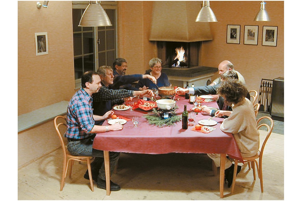 Hochzeit: Der Saal Rappard mit offener Feuerstelle - Trinkhalle am Kleinen Rugen