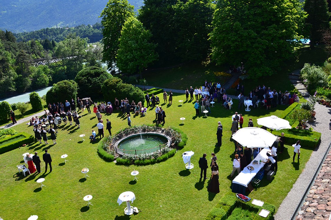 Hochzeit: Schlosspark ideale Location für Fotoshootings, Apéro und Feiern - Event Schloss Reichenau