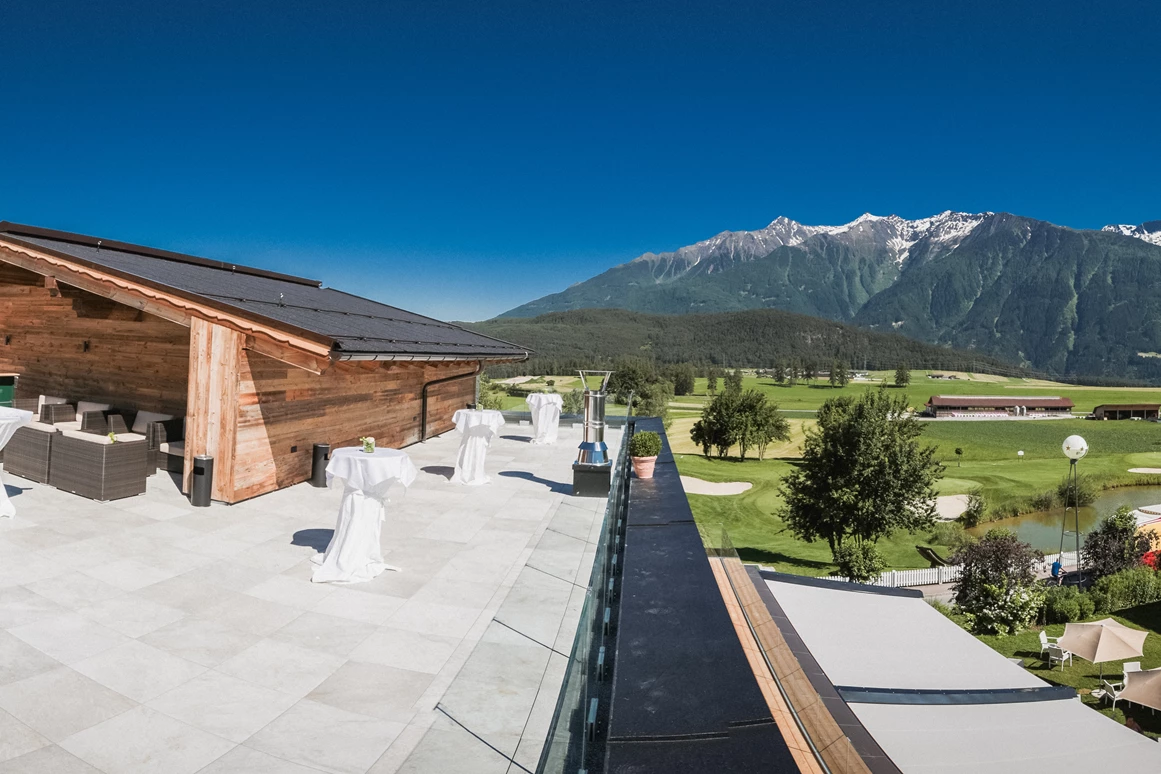 Hochzeit: Dachterrasse für Empfänge - Greenvieh Chalet