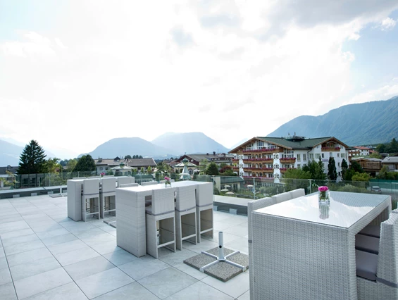 Hochzeit: Blick von der Dachterrasse des Greenvieh. - Greenvieh Chalet