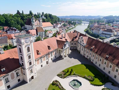 Hochzeit: Blick über die Dächer; Foto: Wolfgang Simlinger - Schloss Lamberg