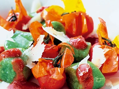 Hochzeit: Bärlauch Gnocchi mit Kirschtomaten - ViCulinaris im Kolbergarten