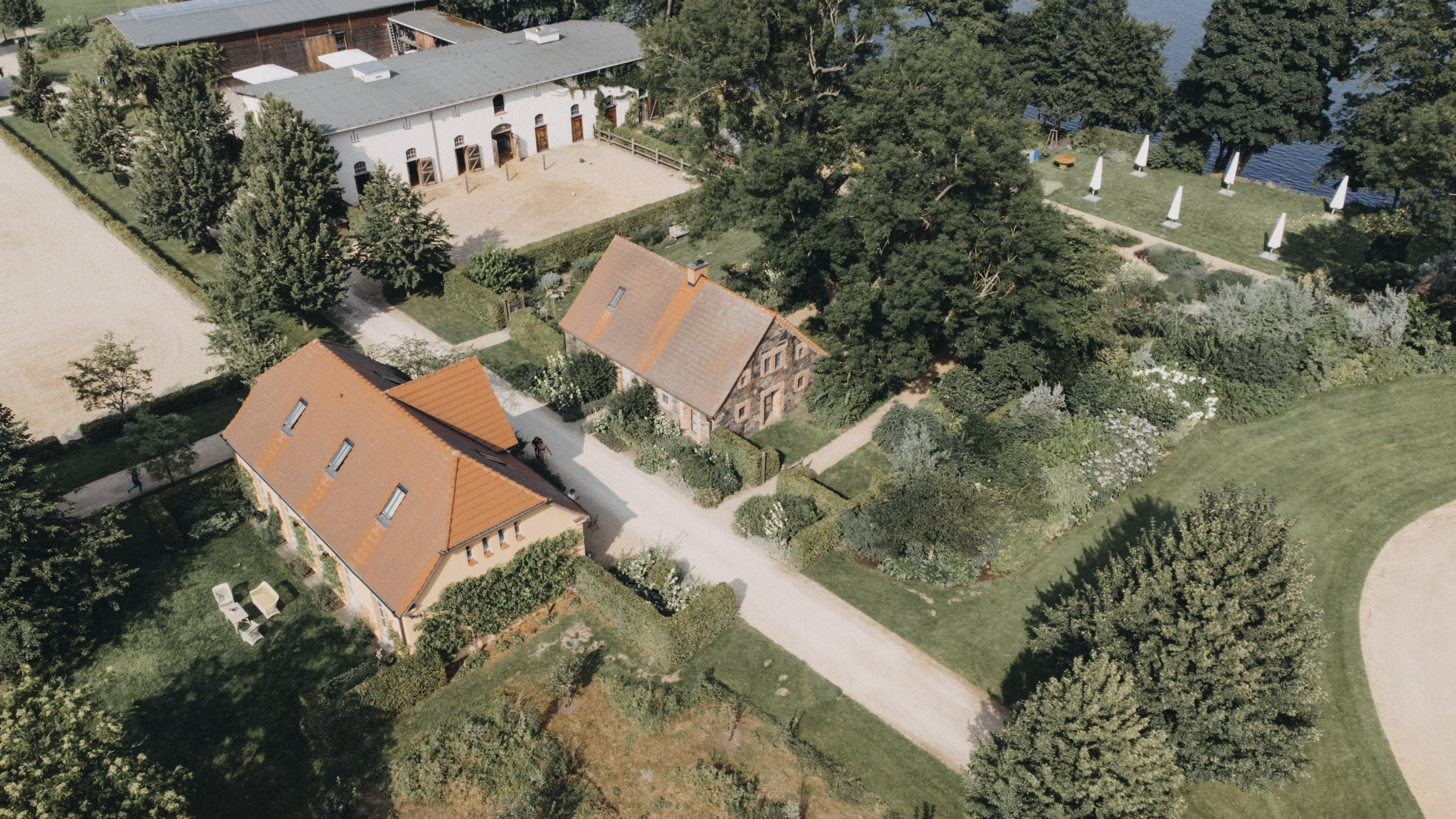 Hochzeitslocation: Unser Eibenhof von Oben - EIBENHOF - Bad Saarow