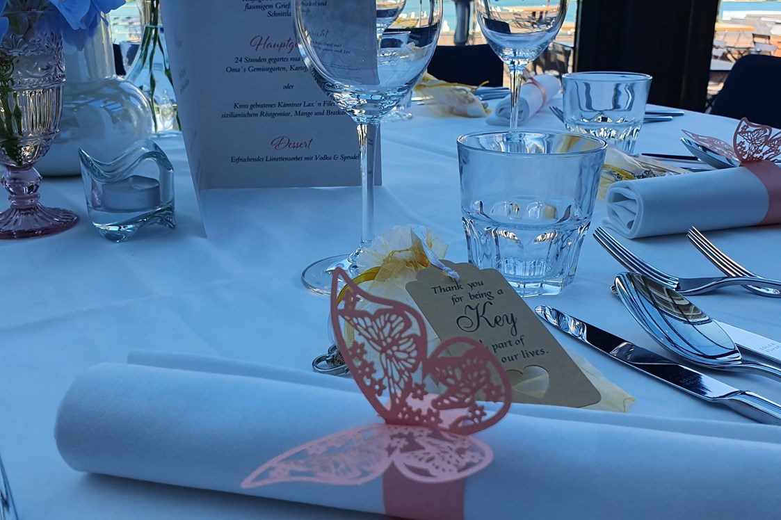 Hochzeit: Gedeckter Tisch - Hotel Parks Velden