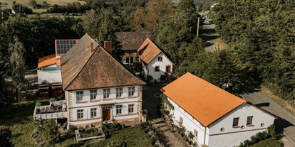 Wedding - Pfalz - Unsere Mühle von oben. Vor der Mühle befinden sich hauseigene Parkplätze.  - Imsweiler Mühle