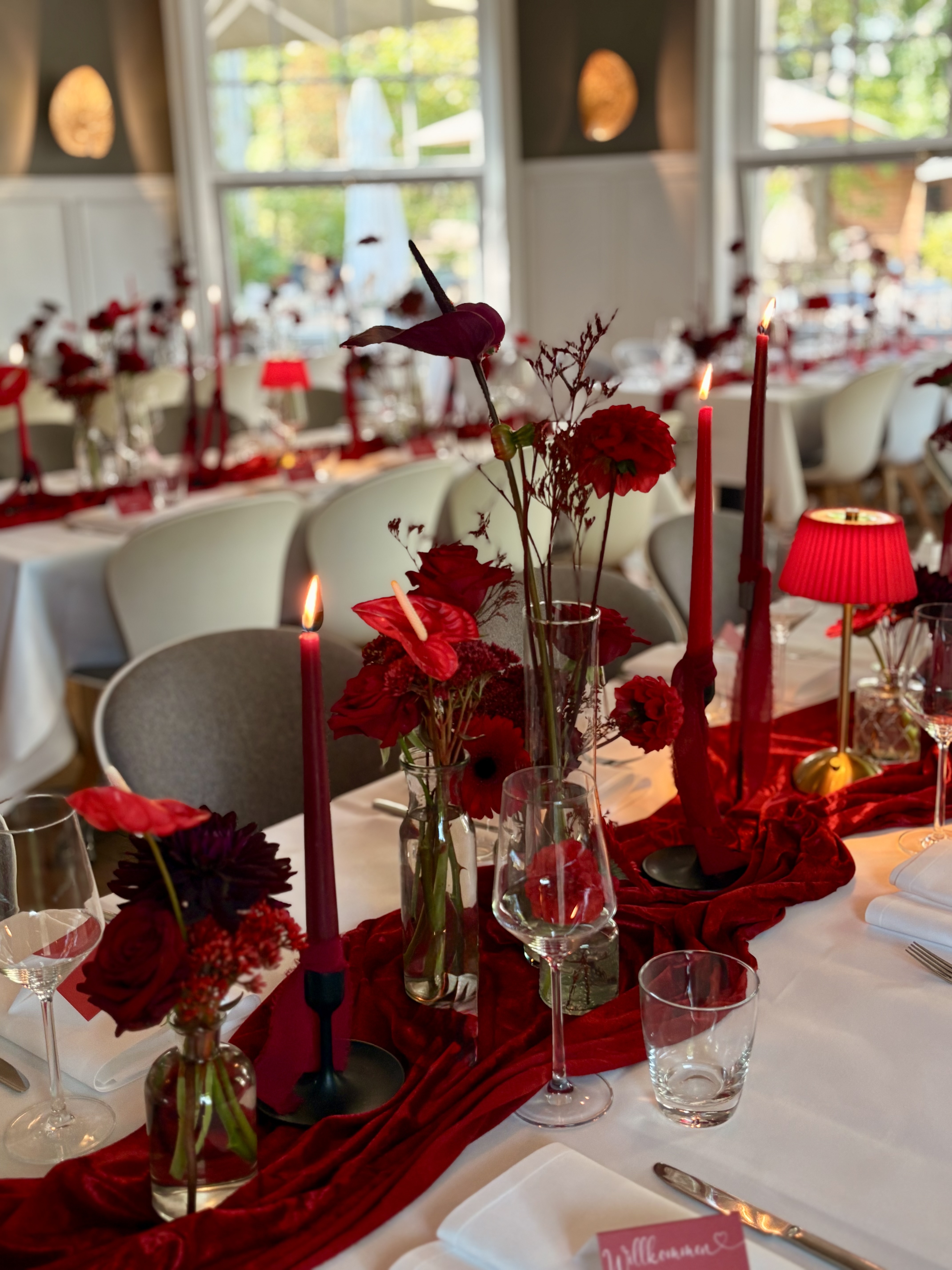 Mariage - Garten - Allemagne - Hochzeits Dinner im Gartensaal - Landhaus Freemann