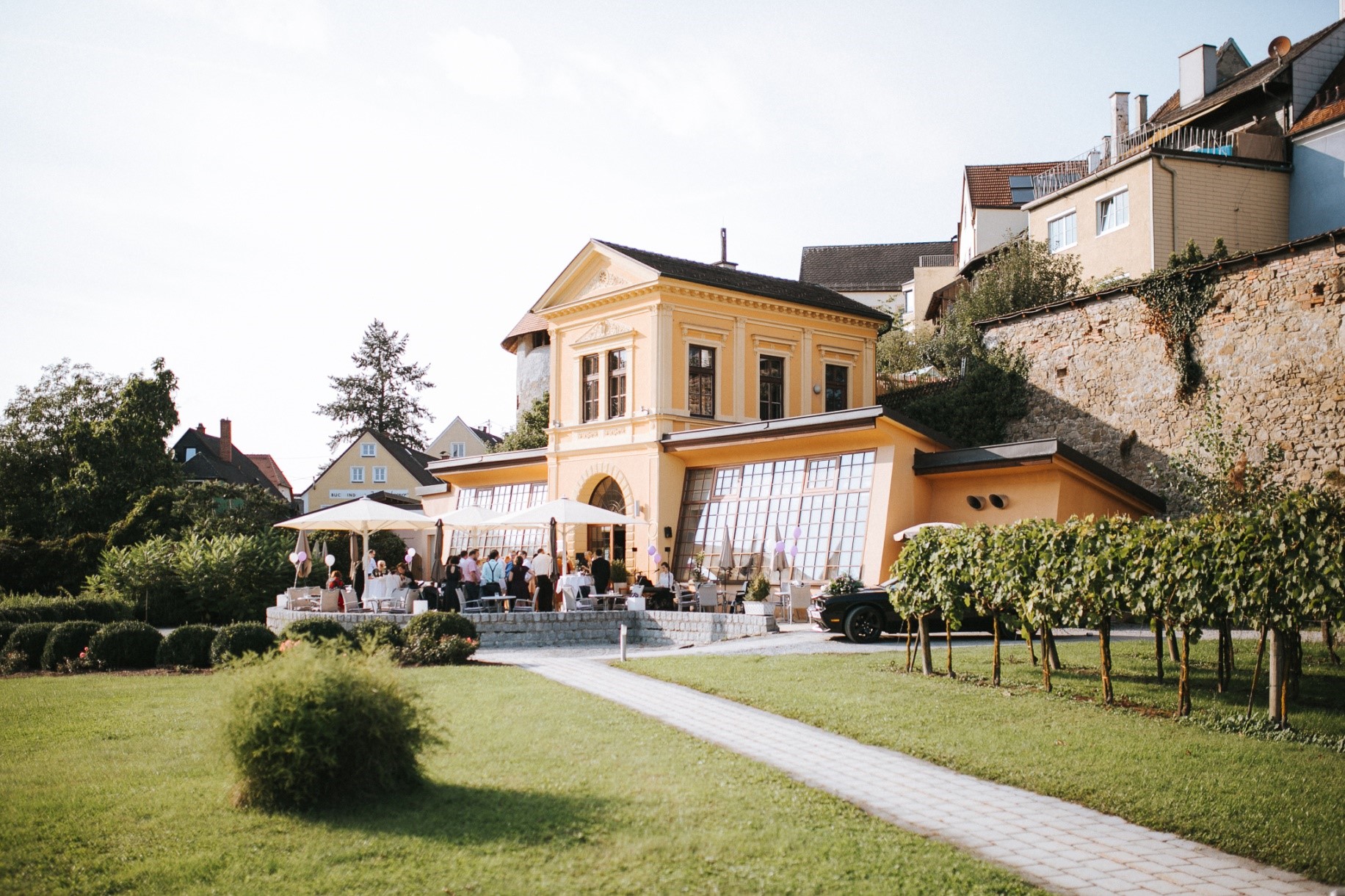 Orangerie Schärding Informatie over de balzalen terras