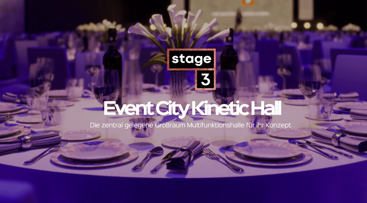 Stage 3 - the KINETIC Event Hall Informations sur les salles de bal Variante - Table de Gala