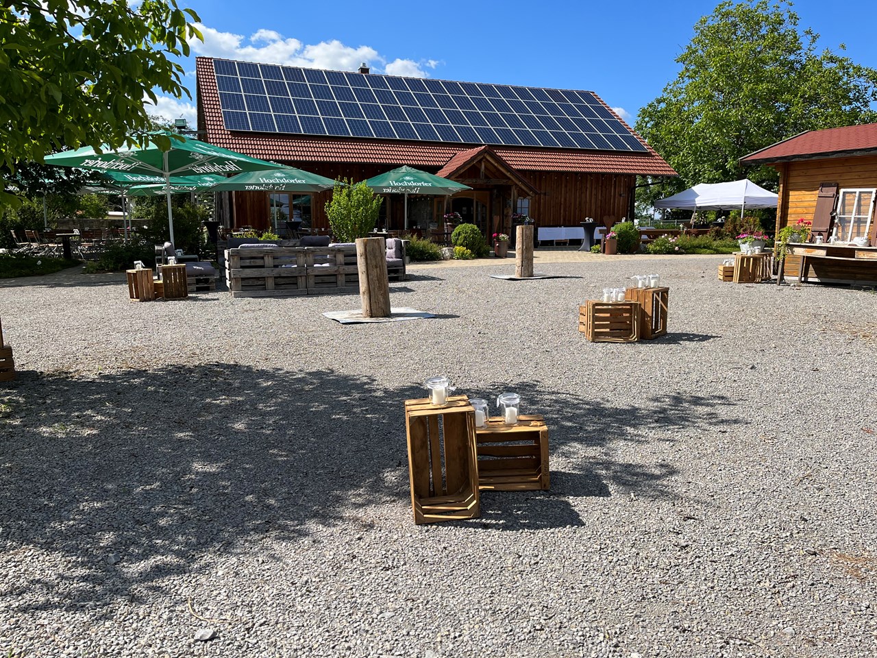 Hofschuir Informatie over de balzalen terras