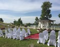 Hochzeit: In der Loggia des Restaurant Vabene können Gartenhochzeiten direkt am Wasser gefeiert werden. - Donau Restaurant - Vabene