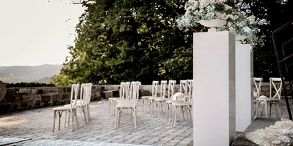 Hochzeit - PLZ 71543 (Deutschland) - Trauung auf der Terrasse der Burg Waldenstein im Schwäbischen Wald.  - Waldenstein Events