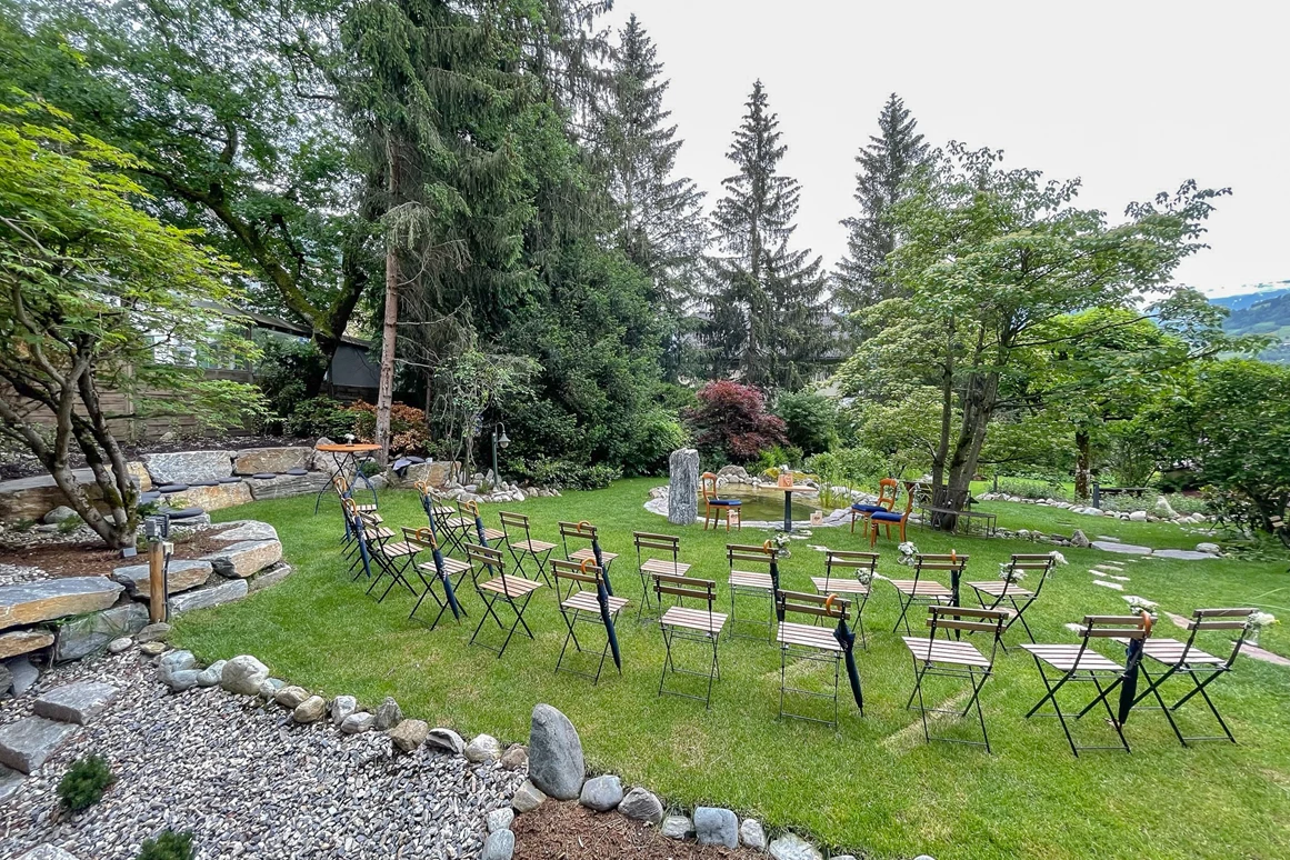 Hochzeit: Der Garten des Sendlhofer's eignet sich perfekt für eure Trauung. - Sendlhofer's