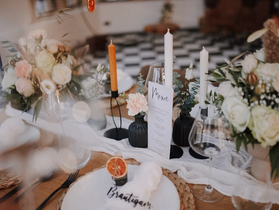 Hochzeit: Tischdeko einer Winterhochzeit im Sendlhofer's - Sendlhofer's