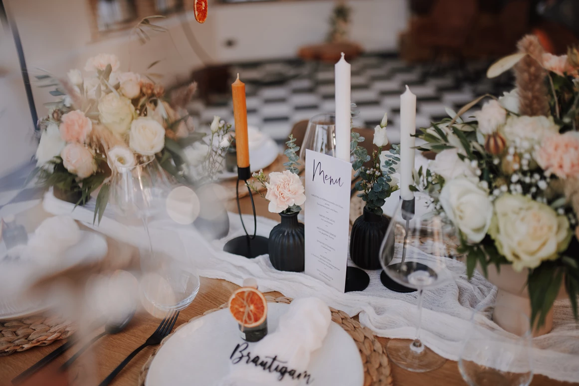 Hochzeit: Tischdeko einer Winterhochzeit im Sendlhofer's - Sendlhofer's