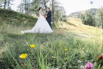 Hochzeit: Heiraten auf der Gamskogelhütte auf 1850m Seehöhe.
Foto © tanjaundjosef.at - Gamskogelhütte