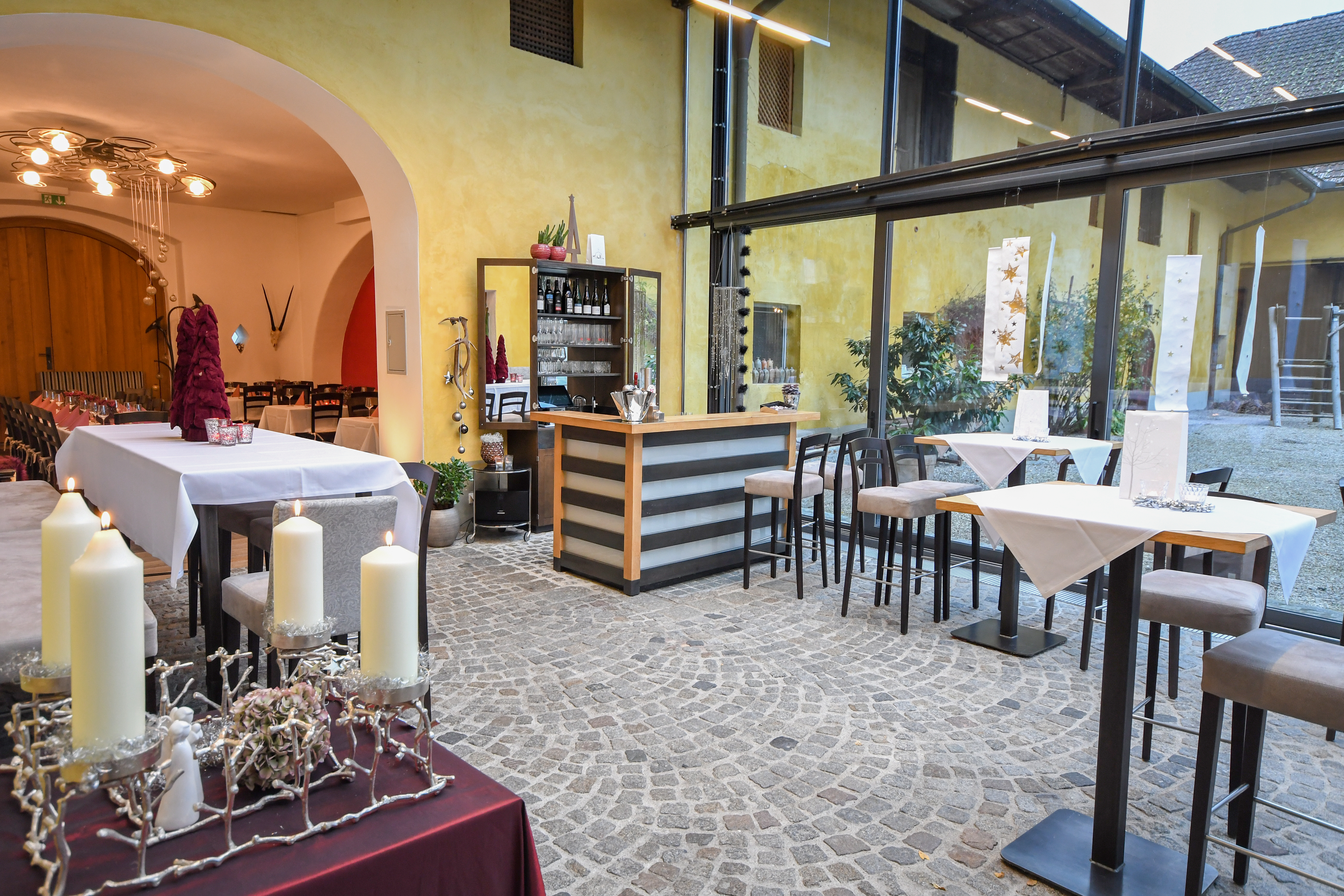 Moarhof in Grünbach Informatie over de balzalen Wintertuin/woonkamer