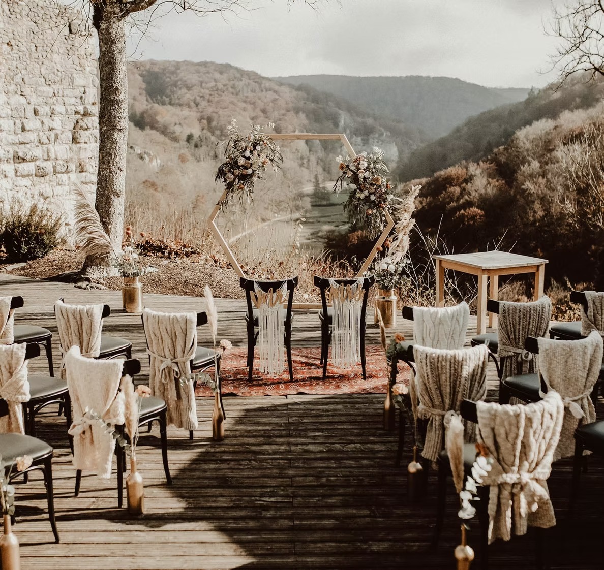 Hofgut Maisenburg Informations sur les salles de bal Cour intérieure et terrasse panoramique