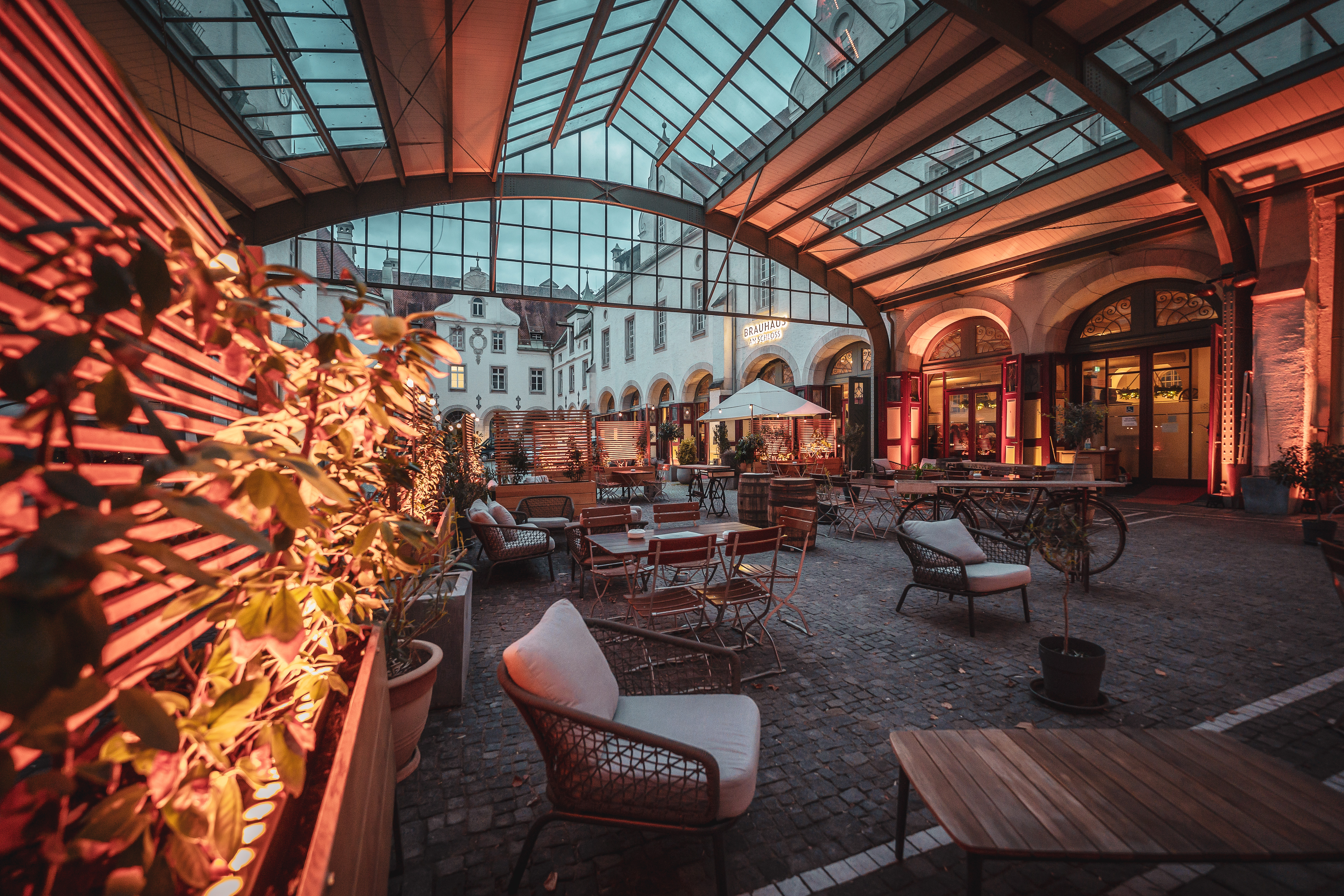 Brauhaus am Schloss Informazioni sulle sale da ballo Orangerie/cortile