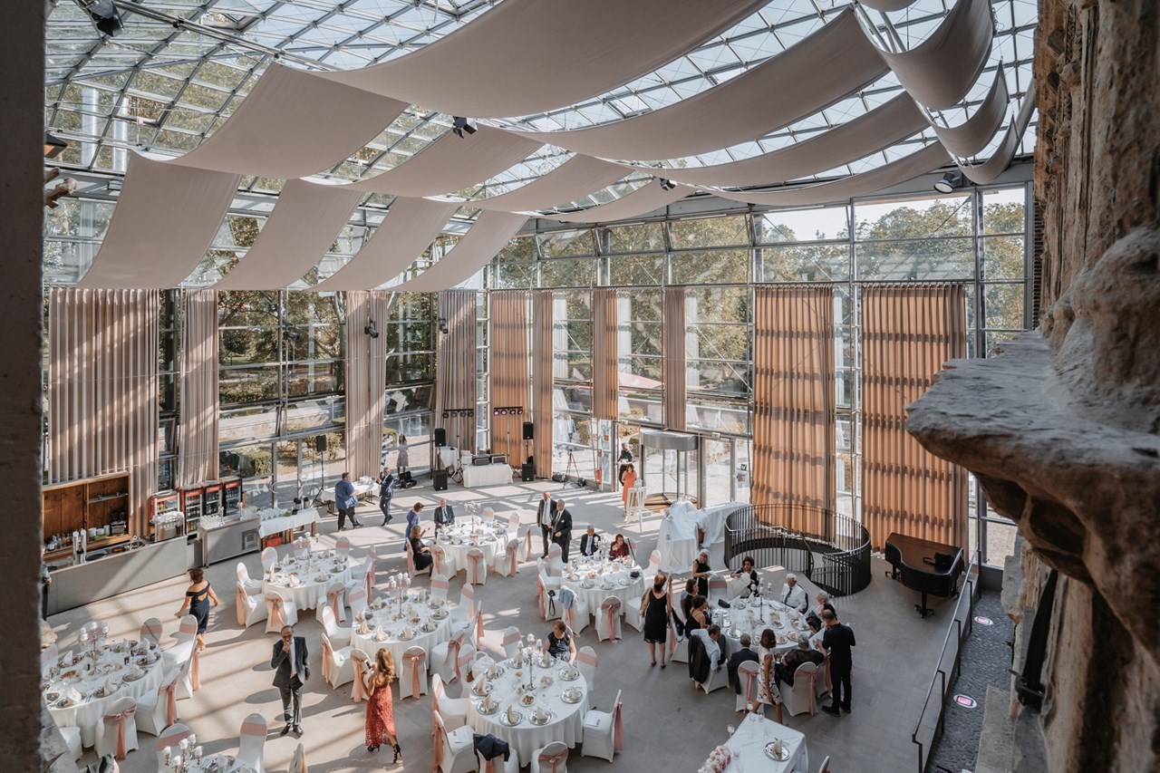 GE-Wölbe Angaben zu den Festsälen Glashalle