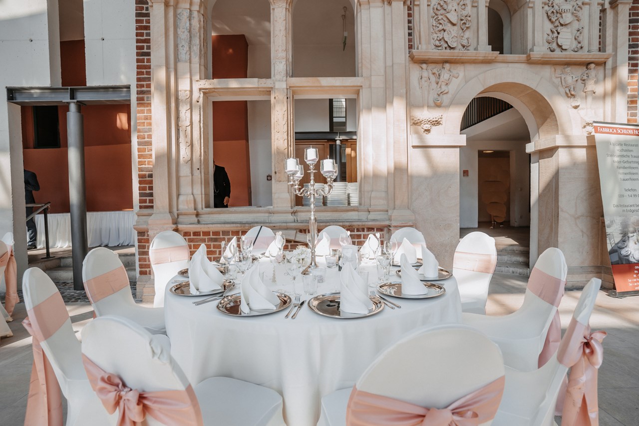 GE-Wölbe Angaben zu den Festsälen Tisch