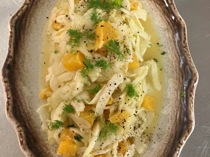 Hochzeit - Geeignet für: Private Feier (Taufe, Erstkommunion,...) - Leonberg (Böblingen) - Restaurant Weinstube Killesberg Stuttgart , Orangen-Fenchel Salat - Restaurant Weinstube Killesberg