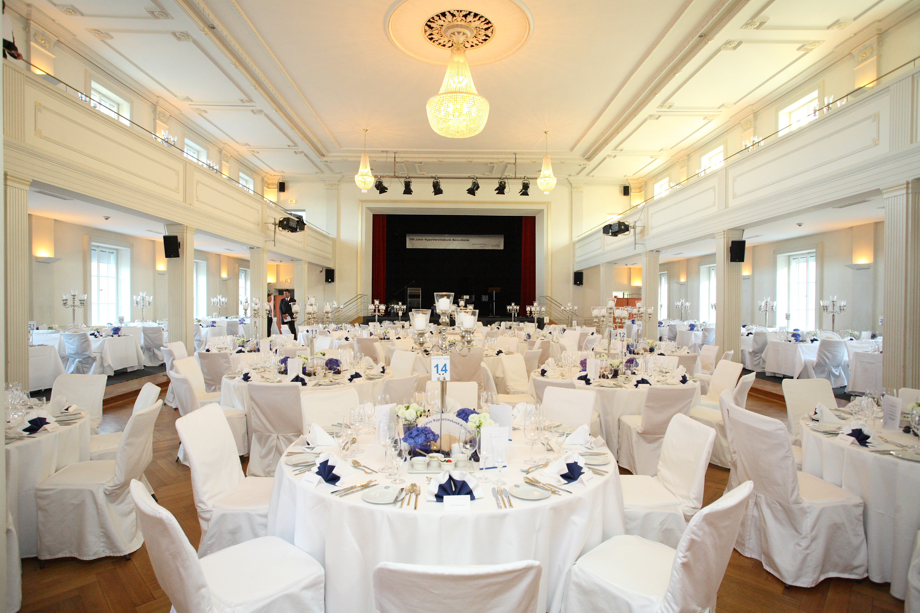 Ballhaus Rosenheim Informatie over de balzalen Stucwerkhal in het Ballhaus Rosenheim