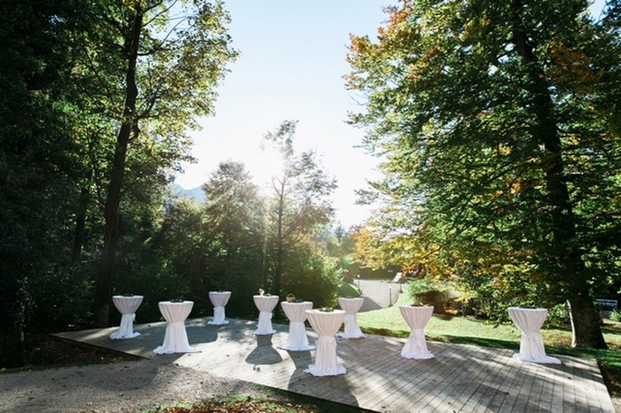 Hochzeit: Terrasse vor den Stallungen  - Kaiservilla Bad Ischl