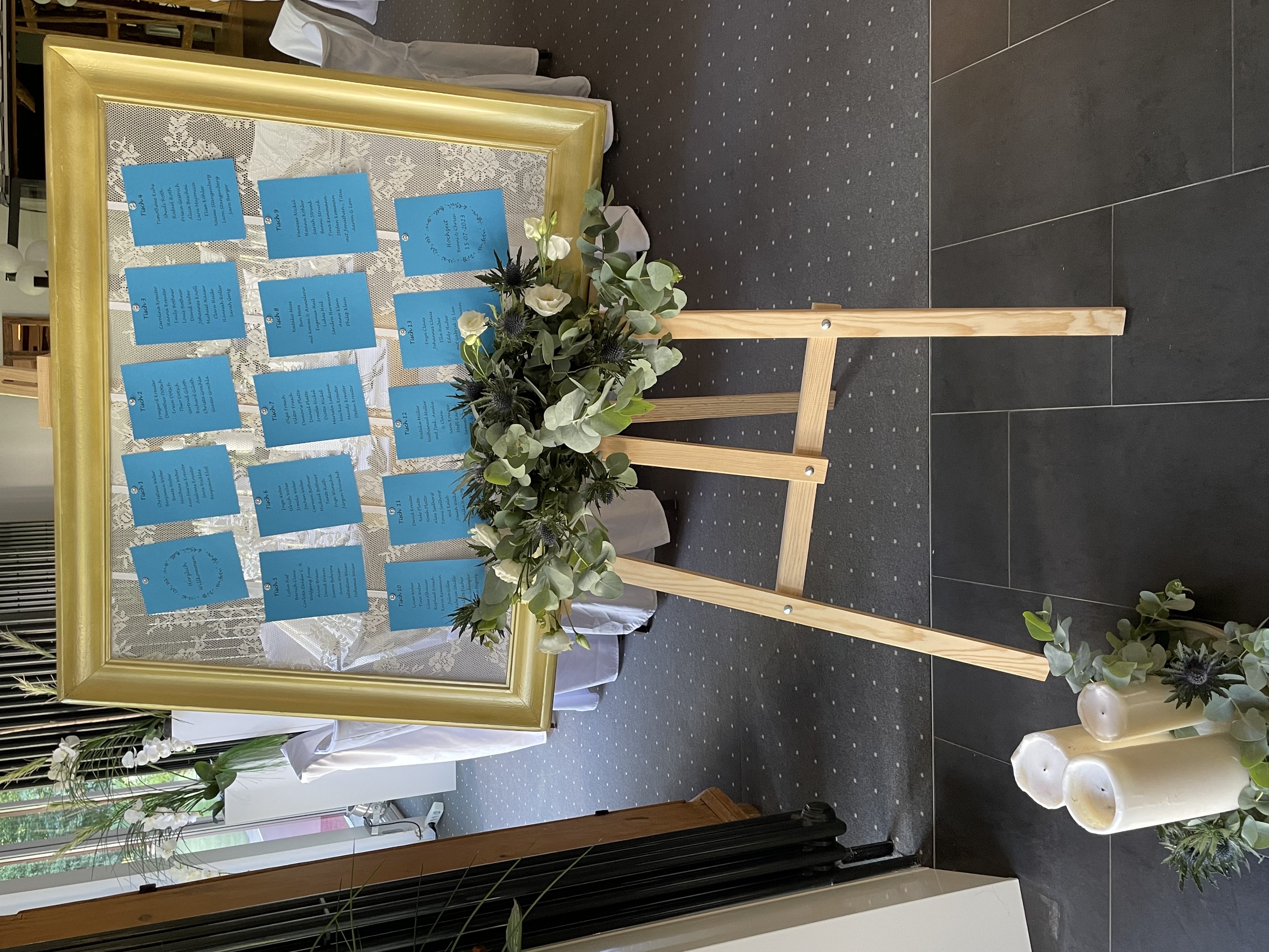 Hochzeitslocation: Empfangstafel für Ihre Gäste - Jägerhof Biblis