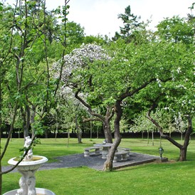 Hochzeit: Park während Apfelblüte - Waldhotel Rheinbach