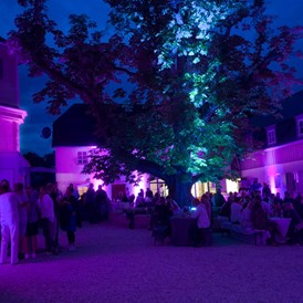 Hochzeit: Schlosshof bei Nacht - Schloss Falkenhaus