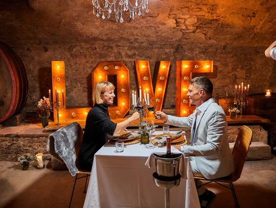 Hochzeitslocation: im historischen Gewölbekeller - Altstadthotel Weinforum Franken
