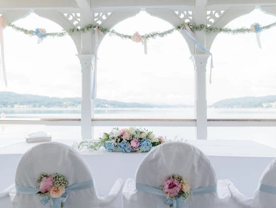 Hochzeitslocation: Balkon über den See für standesamtliche Trauung  - Werzers Hotel Resort Pörtschach
