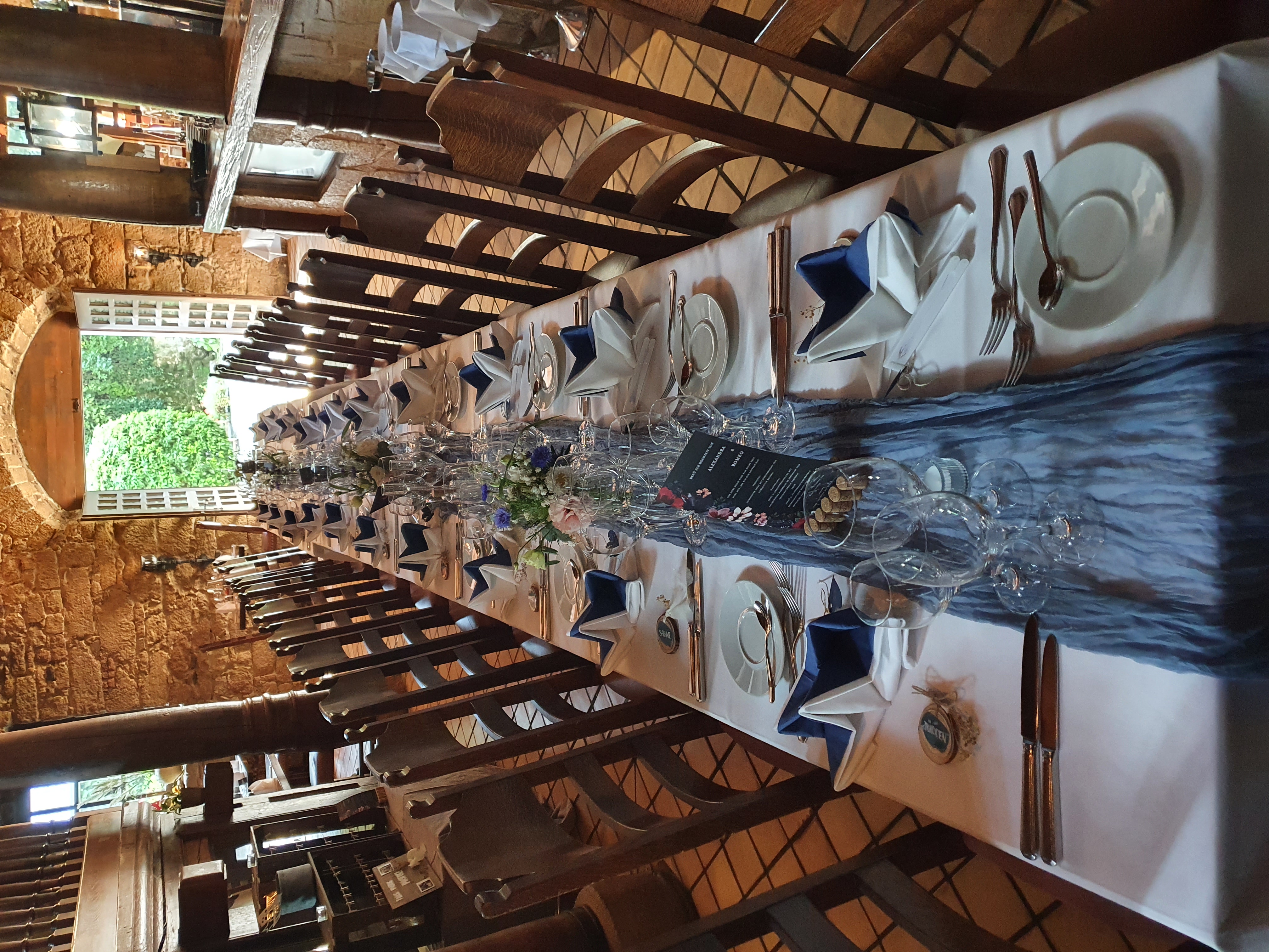 Hochzeitslocation: Tafel im unteren Restaurant - Hotel Restaurant Bibermühle