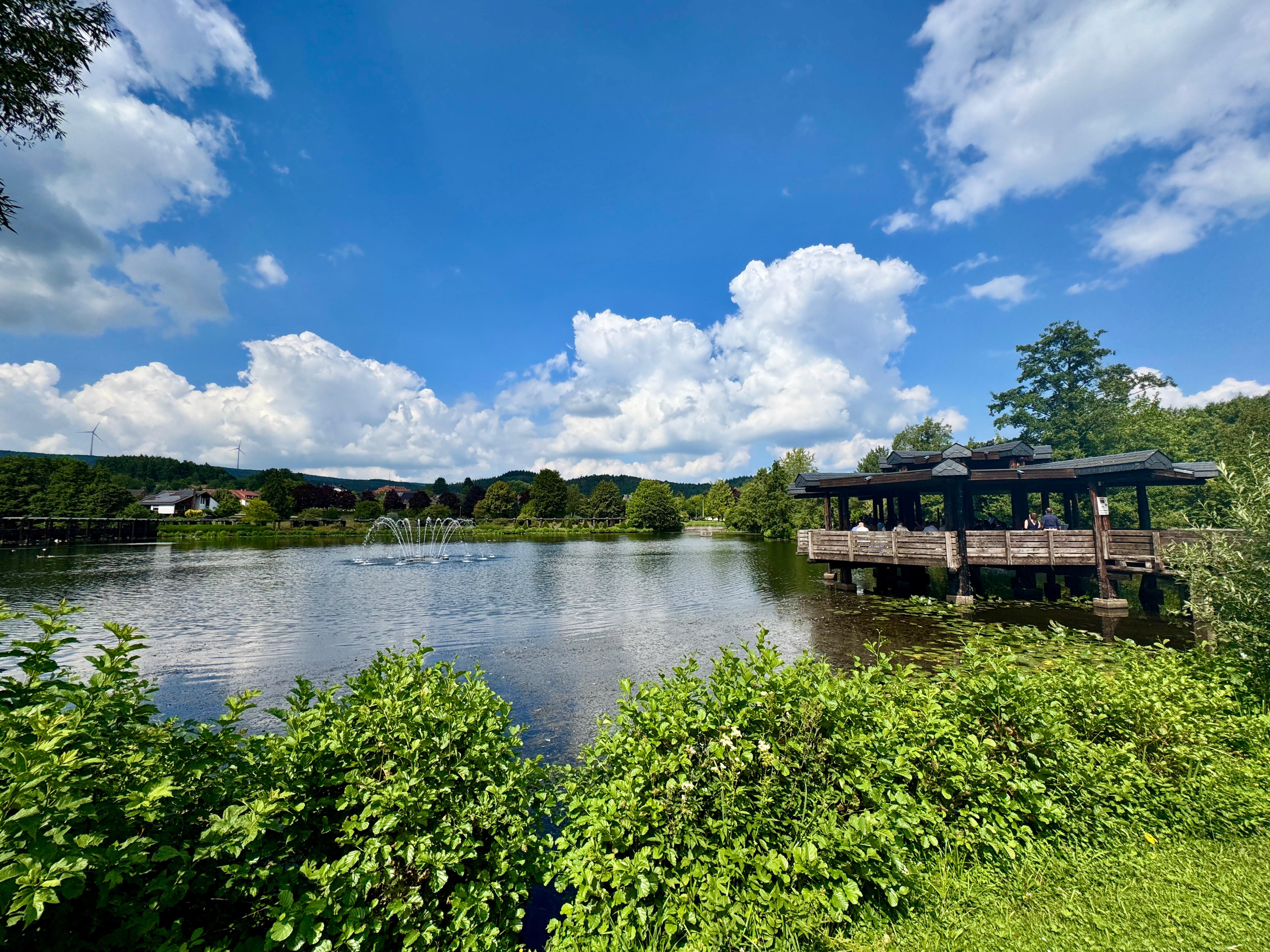 Hochzeit: Pavillon am Kurparkweiher für Freie Trauung und Standesamtliche Trauung - JUNIPRO Hotel & Eventlocation Schinderhannes in Weiskirchen