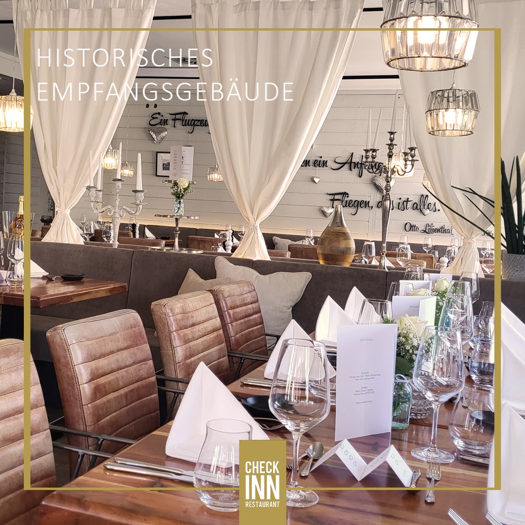 CHECK INN Restaurant Eventhalle TERMINAL EINS Informazioni sulle sale da ballo Edificio storico per ricevimenti