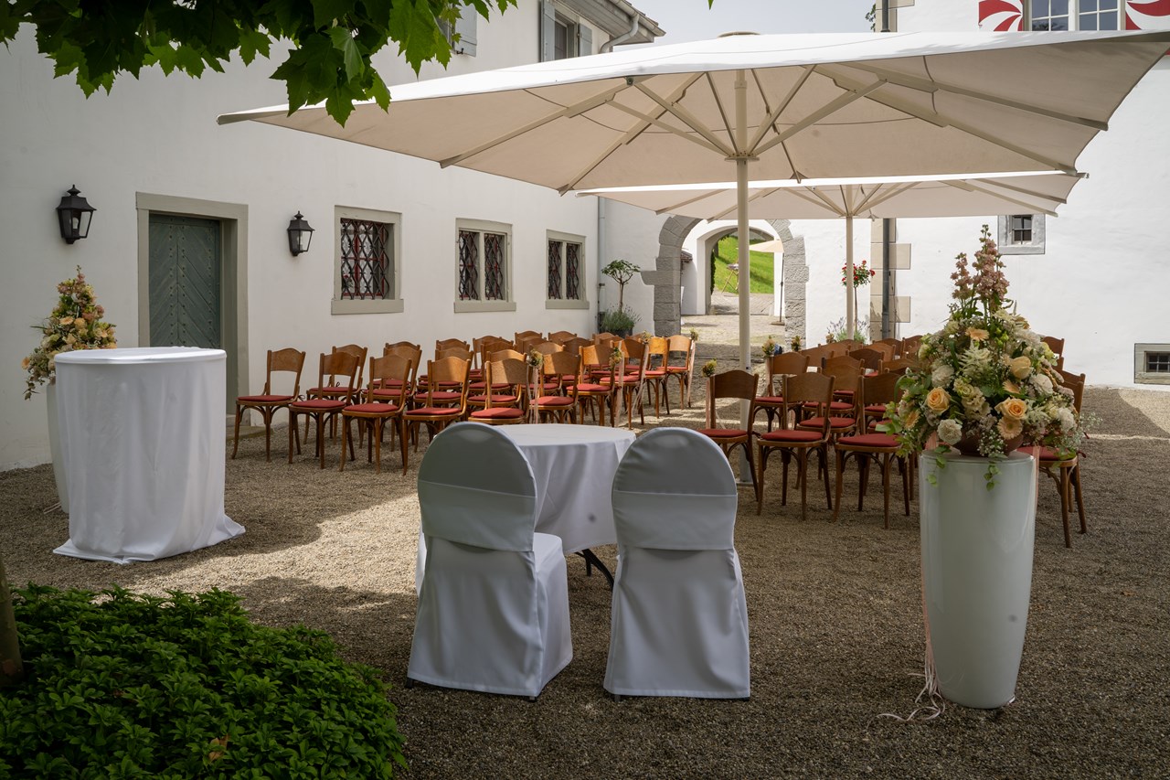 Schloss Freudenfels AG Angaben zu den Festsälen Schlossterrasse