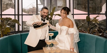 Mariage - Hurden - Champagnertower im Thalvie Café - Park Thalvie