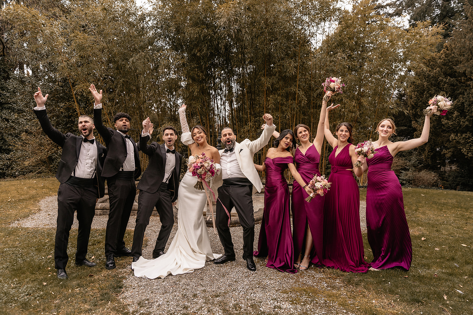 Hochzeit: Vor dem Springbrunnen - Park Thalvie