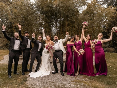 Hochzeit: Vor dem Springbrunnen - Park Thalvie