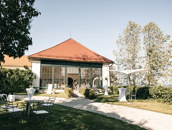 Hochzeit: Heiraten und Feiern in der Orangerie, Wintergarten, Schloss Wolfsegg - Schloss Wolfsegg