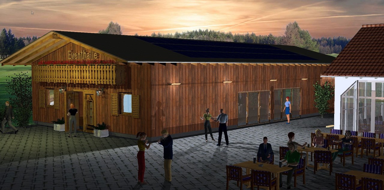 Eventhalle am Freizeitresort Mudau im Odenwald Angaben zu den Festsälen Eventhalle Stadl