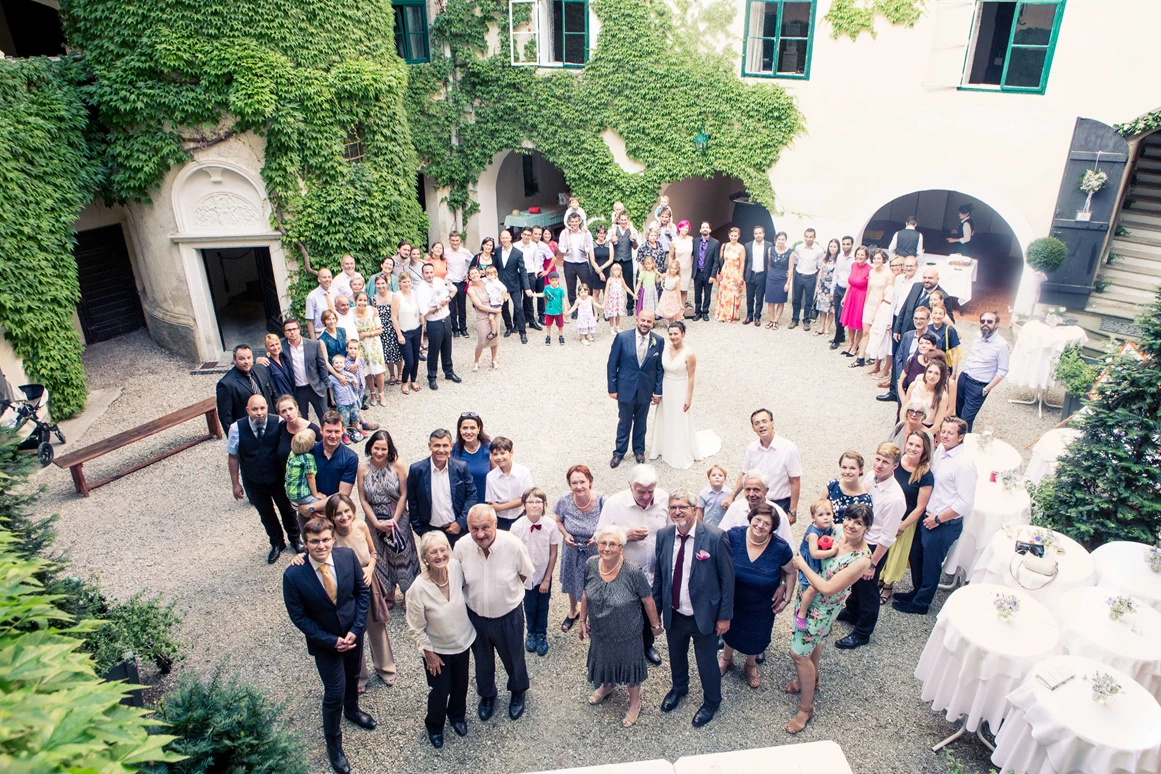 Hochzeit: Der Innenhof des Schloss Ernegg in Niederösterreich. - Schloss Ernegg