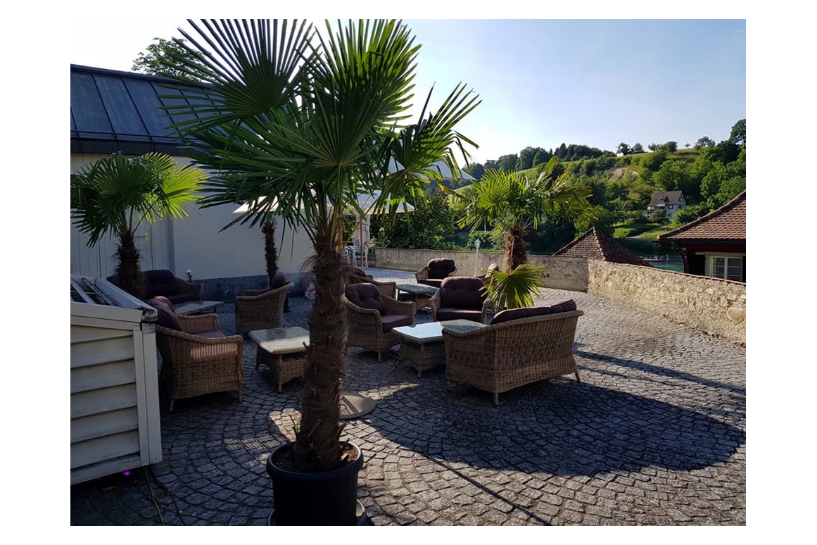 Hochzeitslocation: Terrasse für Apero - Unterhof