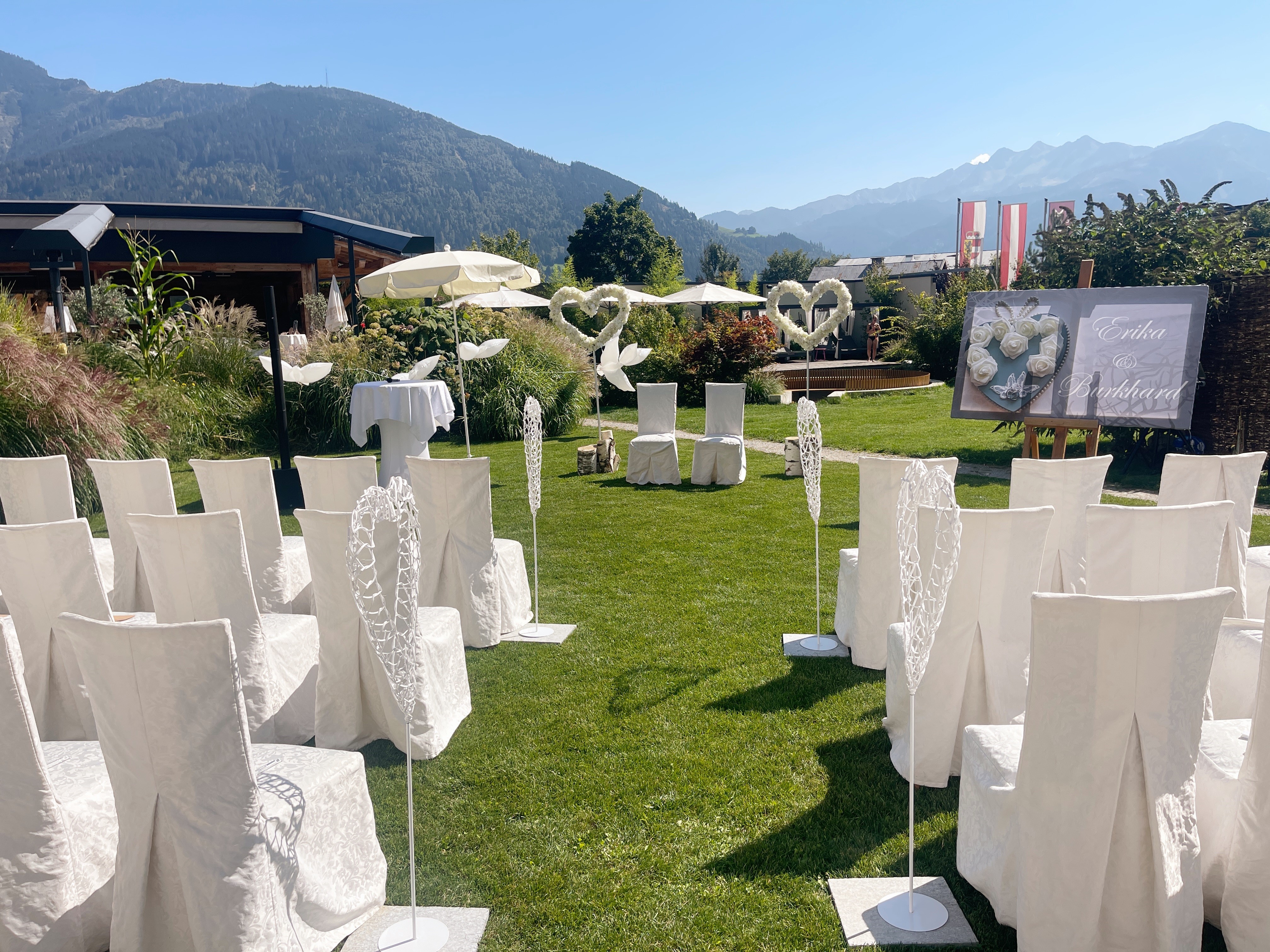 Hochzeit: Freie Trauung in unserem Garten - Sportresort Alpenblick Zell am See