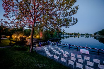 Hochzeit: Abendstimmung an der Alten Donau der La Creperie.
Foto © weddingreport.at - La Creperie